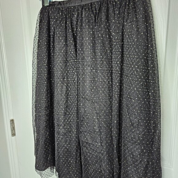 ZARA black tulle skirt glittery - Picture 1 of 8